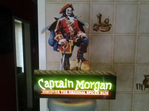 captain morgan advertising light sign